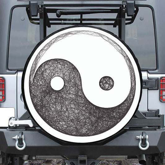 Roots Yin Yang Print Tire Cover