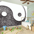 Roots Yin Yang Print Wall Sticker