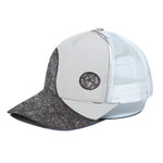 Roots Yin Yang Print White Mesh Trucker Cap