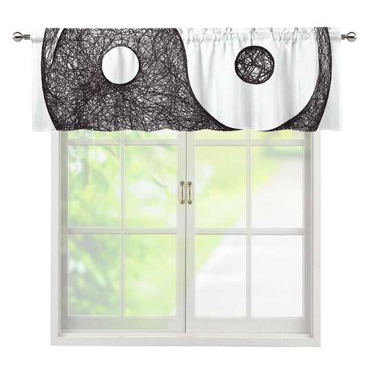 Roots Yin Yang Print Window Valance