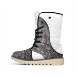 Roots Yin Yang Print Winter Boots