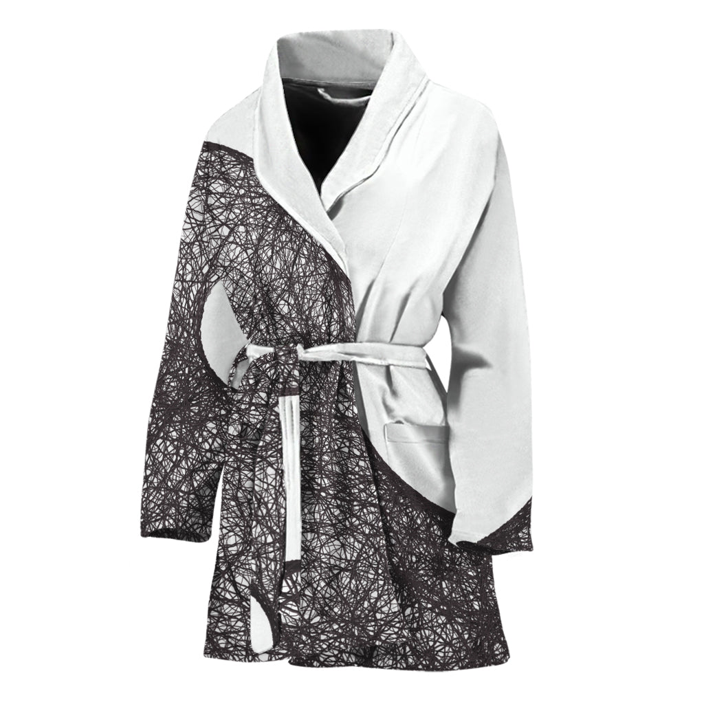 Roots Yin Yang Print Women's Bathrobe