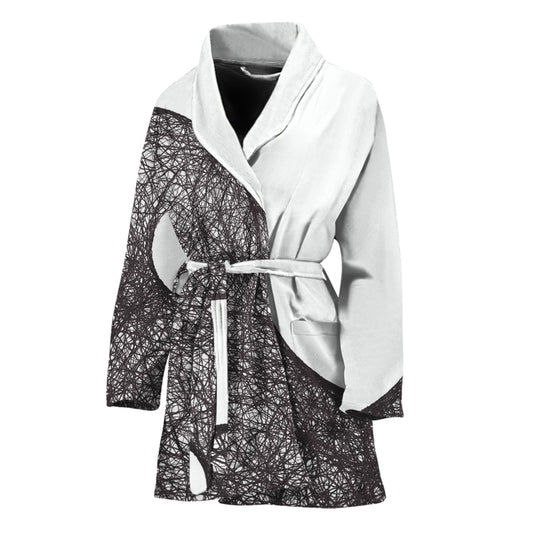 Roots Yin Yang Print Women's Bathrobe