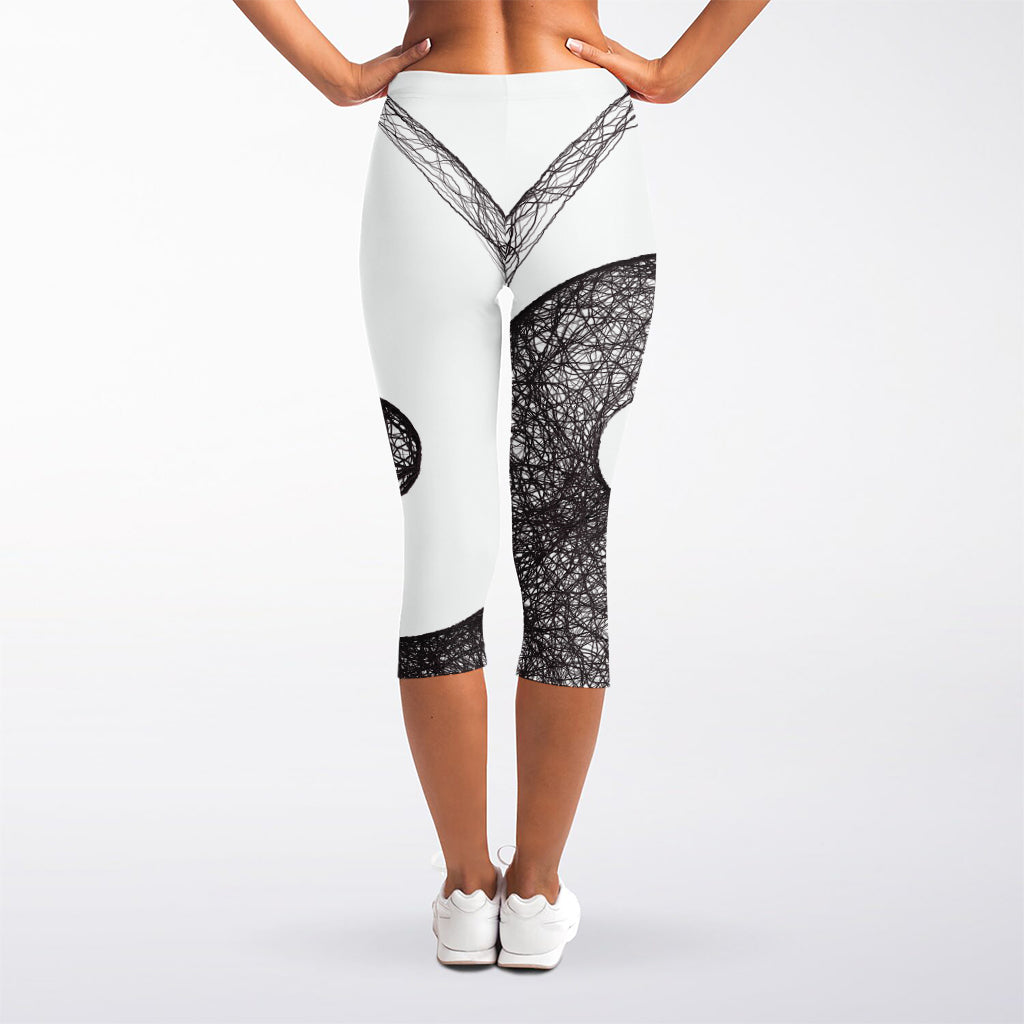 Roots Yin Yang Print Women's Capri Leggings