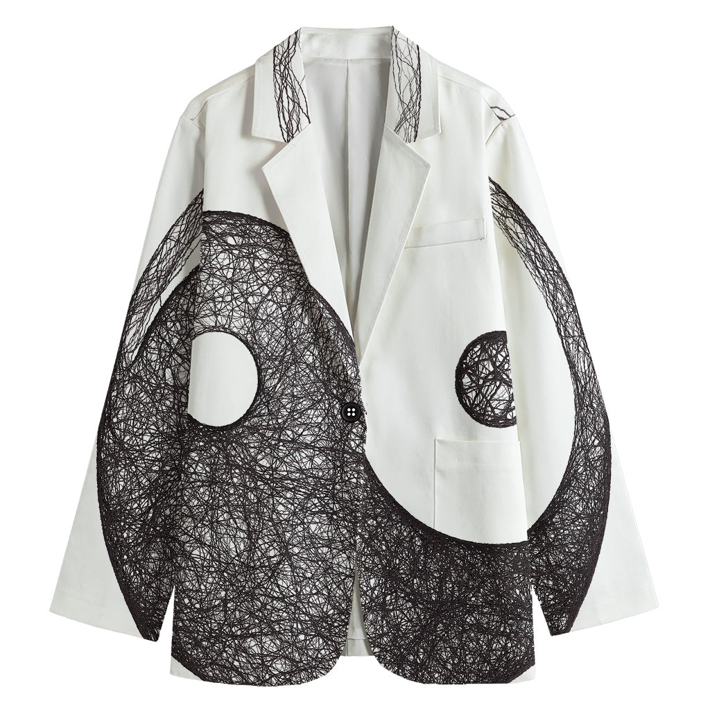Roots Yin Yang Print Women's Cotton Blazer