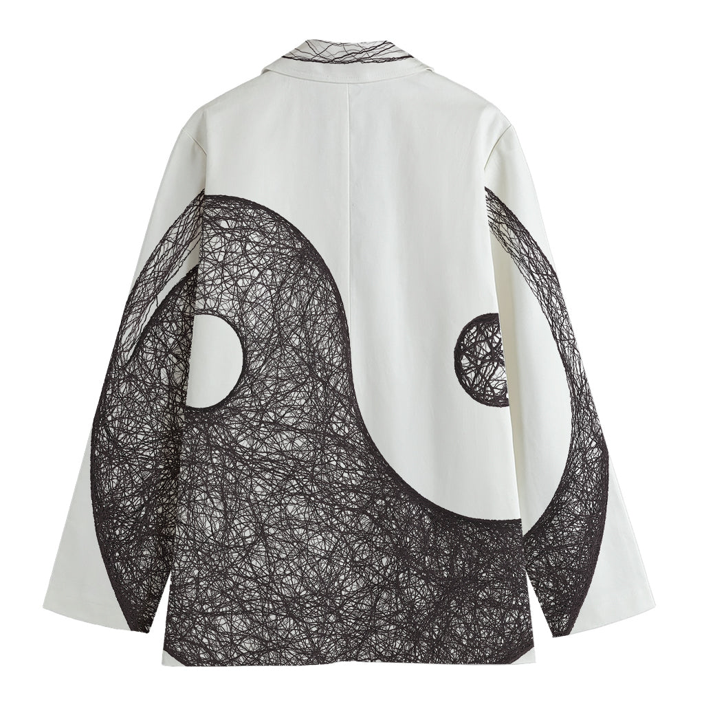 Roots Yin Yang Print Women's Cotton Blazer
