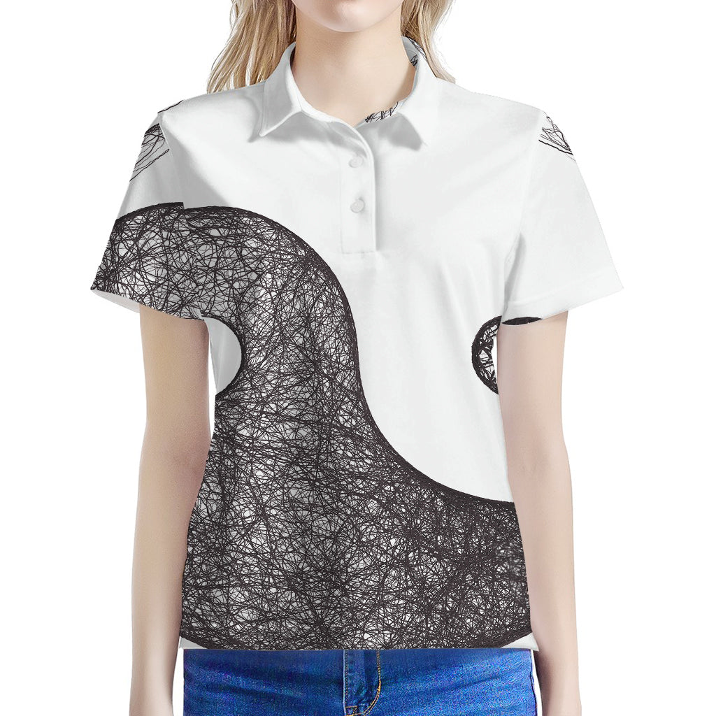 Roots Yin Yang Print Women's Polo Shirt