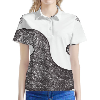 Roots Yin Yang Print Women's Polo Shirt
