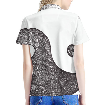 Roots Yin Yang Print Women's Polo Shirt
