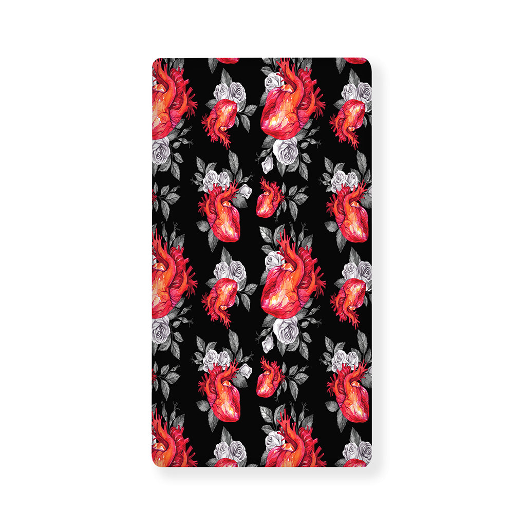 Rose And Heart Pattern Print Baby Crib Sheet