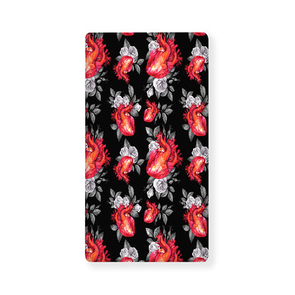 Rose And Heart Pattern Print Baby Crib Sheet