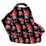 Rose And Heart Pattern Print Baby Seat Cover