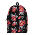 Rose And Heart Pattern Print School Backpack