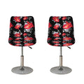 Rose And Heart Pattern Print Bar Stool Covers