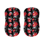 Rose And Heart Pattern Print Bar Stool Covers