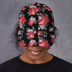 Rose And Heart Pattern Print Baseball Cap