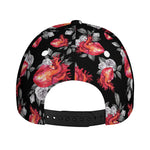 Rose And Heart Pattern Print Baseball Cap