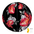 Rose And Heart Pattern Print Basketball