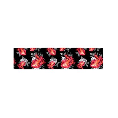 Rose And Heart Pattern Print Bed Runner