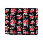 Rose And Heart Pattern Print Bifold Wallet