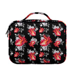 Rose And Heart Pattern Print Briefcase Bible Bag