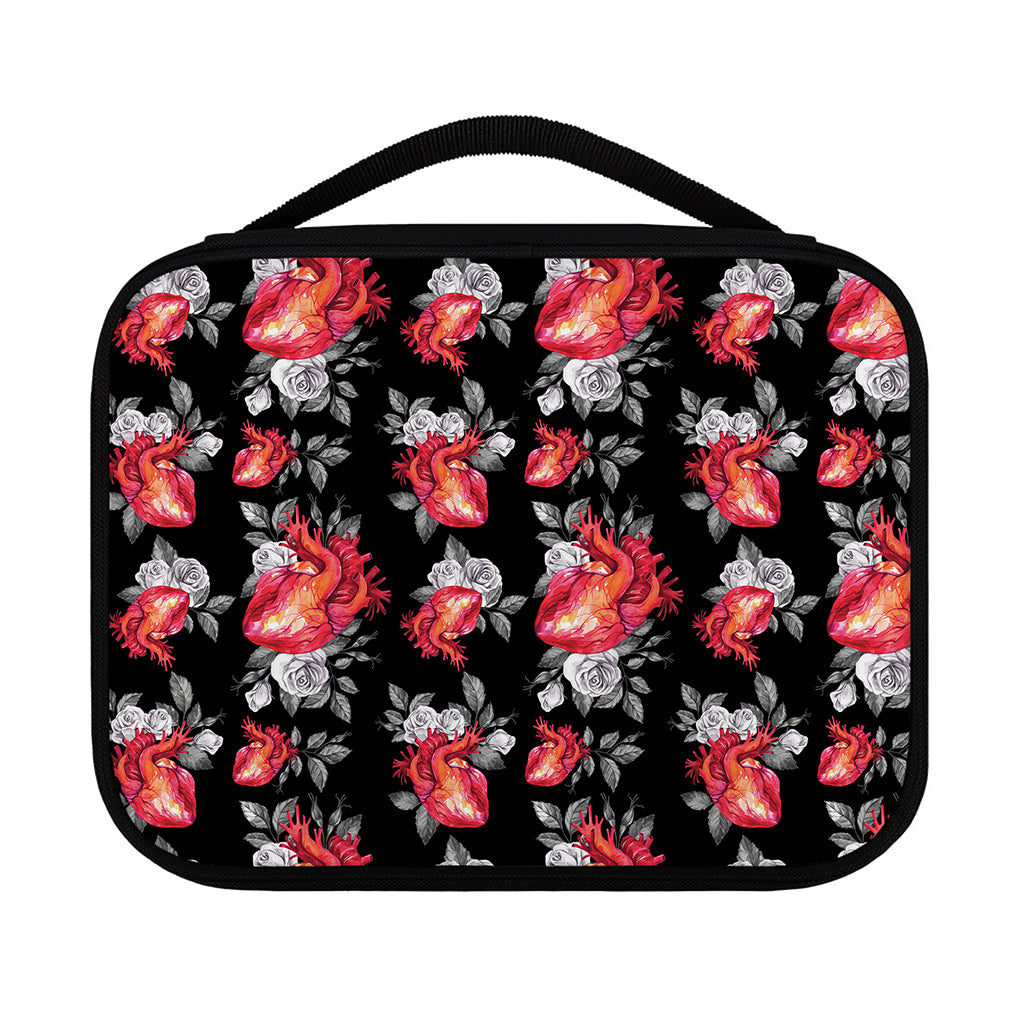 Rose And Heart Pattern Print Classic Bible Case