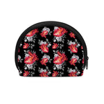 Rose And Heart Pattern Print Coin Purse
