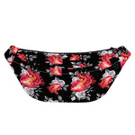 Rose And Heart Pattern Print Fanny Pack