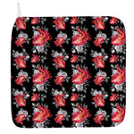 Rose And Heart Pattern Print Hand Towel