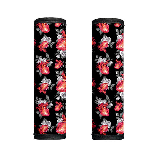 Rose And Heart Pattern Print Handle Covers