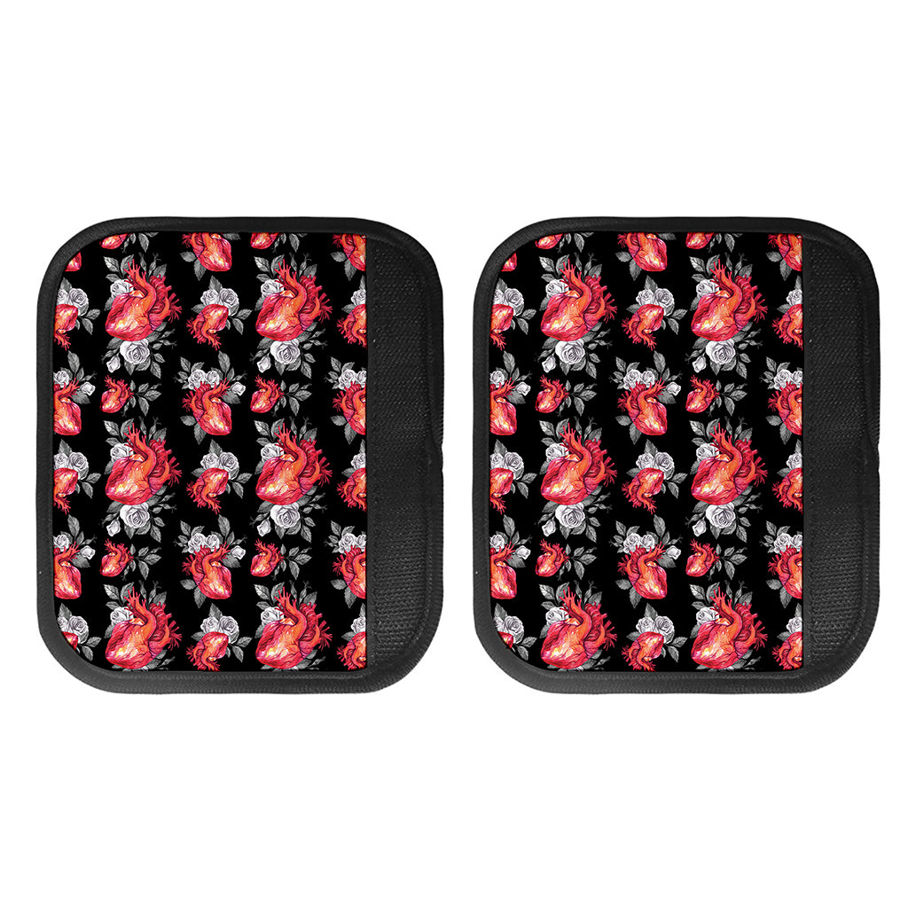 Rose And Heart Pattern Print Handle Covers