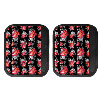 Rose And Heart Pattern Print Handle Covers