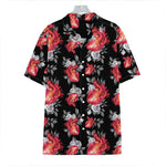 Rose And Heart Pattern Print Hawaiian Shirt