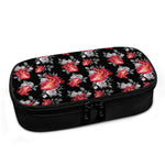 Rose And Heart Pattern Print Insulin Cooler Travel Case