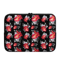 Rose And Heart Pattern Print Laptop Sleeve