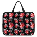 Rose And Heart Pattern Print Laptop Sleeve With Handle