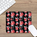 Rose And Heart Pattern Print Mouse Pad