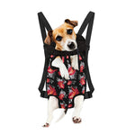 Rose And Heart Pattern Print Pet Carrier Backpack