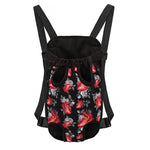 Rose And Heart Pattern Print Pet Carrier Backpack