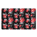 Rose And Heart Pattern Print Polyester Doormat