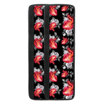 Rose And Heart Pattern Print Refrigerator Handle Covers