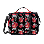 Rose And Heart Pattern Print Shoulder Strap Bible Bag