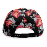Rose And Heart Pattern Print Snapback Cap