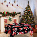 Rose And Heart Pattern Print Tablecloth