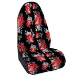 Rose And Heart Pattern Print Waterproof Car Seat Cover