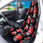 Rose And Heart Pattern Print Waterproof Car Seat Cover