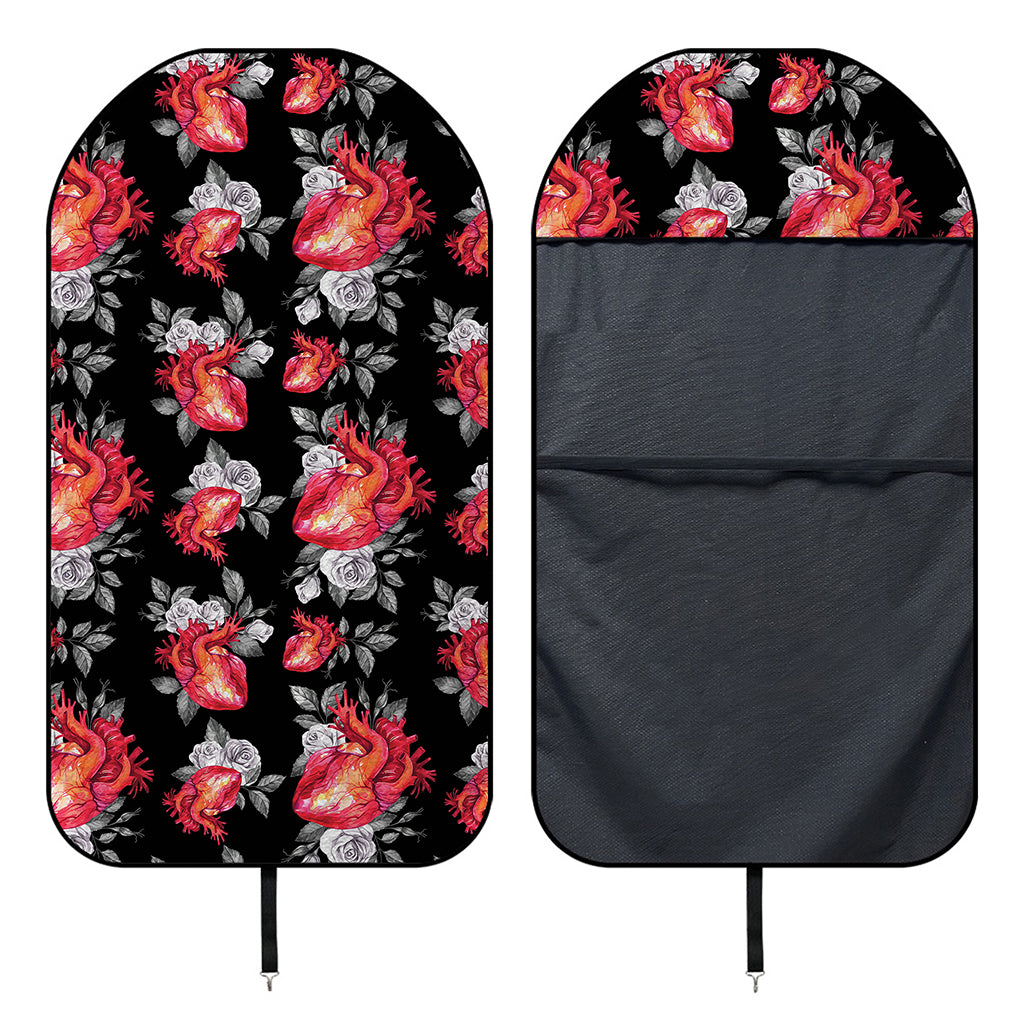 Rose And Heart Pattern Print Waterproof Car Seat Cover