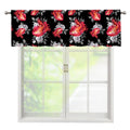 Rose And Heart Pattern Print Window Valance