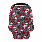 Rose Branch Skull Pattern Print Baby Seat Cover