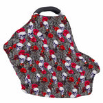 Rose Branch Skull Pattern Print Baby Seat Cover
